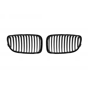 Black kidney grilles suitable for BMW 1 Series E81, E82, E87, E88 2007-2011