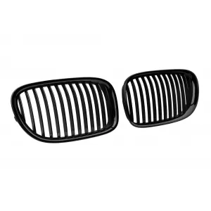 Black kidney grilles suitable for BMW 7 Series F01 short wheelbase, F02 long wheelbase 2008-2015