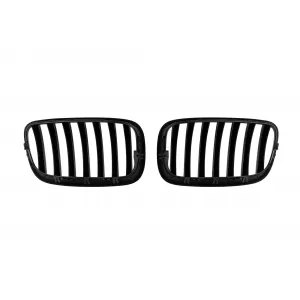 Black kidney grilles suitable for BMW X5 E70 2007-2013, X6 E71 2008-2011