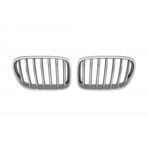 Chrome/Gray Kidney Grilles suitable for BMW X3 Series F25 2010-2014