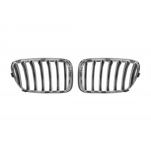 Chrome/Gray Kidney Grilles suitable for BMW X3 Series F25 2010-2014