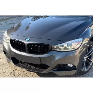 Double slat kidney grilles in black lacquer suitable for BMW 3 Series GT F34 2013-2016