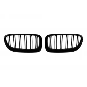 image-62-M5 type double slats kidney grilles in black lacquer suitable for BMW 5 Series F10 sedan, F11 touring 2010-2017