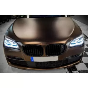 Black kidney grilles suitable for BMW 7 Series F01 short wheelbase, F02 long wheelbase 2008-2015 with camera opening