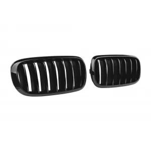 Black kidney grilles suitable for BMW X5 F15 2013-2018, X6 F16 2014-2019