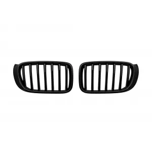 Black kidney grilles suitable for BMW X3 F25 2014-2017, X4 F26 2014-2018