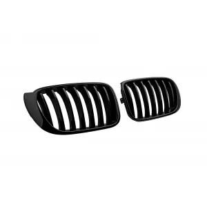 Black kidney grilles suitable for BMW X3 F25 2014-2017, X4 F26 2014-2018