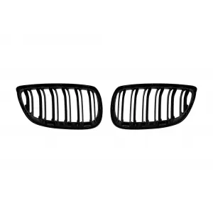 Black M3 style kidney grilles suitable for BMW 3 Series E92 coupe, E93 convertible 2006-2009