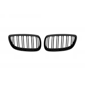 Black matte M3 style kidneys suitable for BMW 3 Series E92 coupe, E93 convertible 2006-2009