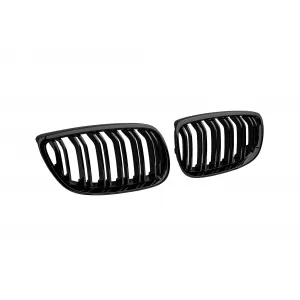 Black matte M3 style kidneys suitable for BMW 3 Series E92 coupe, E93 convertible 2006-2009
