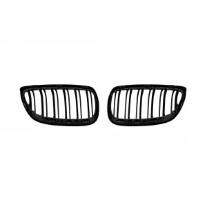 Black matte M3 style kidneys suitable for BMW 3 Series E92 coupe, E93 convertible 2006-2009