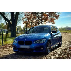 Double slat kidneys in black lacquer suitable for BMW Series 1 F20, F21 2015-2019