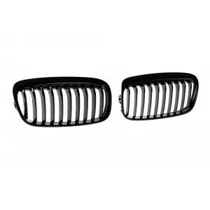 Black kidney grilles suitable for BMW Series 2 F45, F46 after 2014 with single slats