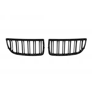 Double slat kidneys in black lacquer suitable for BMW 3 Series E90 sedan, E91 touring 2005-2008