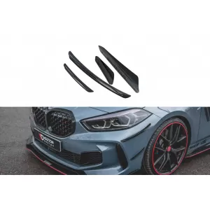 image-32-Add-on laterali Maxton Design adatti per paraurti M Technik, M135i per BMW Serie 1 F40 dopo il 2019, verniciato di nero