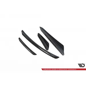 Maxton Design első lökhárító toldat M Technik, M135i lökháróhoz BMW 1-es F40 2019-től, fekete lakk-image-6143368