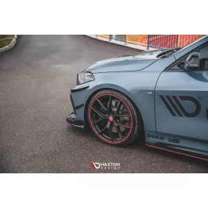 Maxton Design első lökhárító toldat M Technik, M135i lökháróhoz BMW 1-es F40 2019-től, fekete lakk-image-6143371
