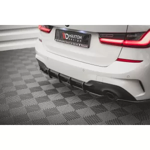 Maxton Design Street Pro Typ Anbau für den Heckstoßstangen-Diffusor geeignet für BMW 3er Reihe G20 Limousine, G21 Touring nach 2018, matt schwarz-image-6143396