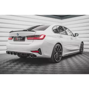 Maxton Design diffúzor BMW 3-as G20 sedan, G21 touring 2018 utáni standard hátsó lökhárítóhoz, fekete lakk-image-6143402