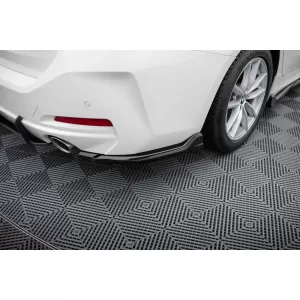 Maxton Design side extensions suitable for rear bumper of BMW 3 Series G20 sedan, G21 touring after 2022, black lacquer-image-6143407