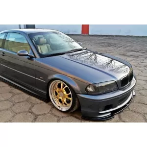 Maxton Design spoiler suitable for front M Technik bumper on BMW 3 Series E46 Coupe 1999-2003, black lacquer