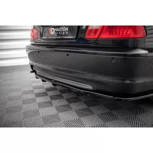 Maxton Design diffózor toldat függőleges lamellákkal, BMW 3-as E46 Coupe 1999-2003 M Technik hátsó lökhárítóhóz, fekete lakk-image-6143427