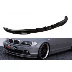 image-46-Spoiler Maxton Design adatto per il paraurti anteriore standard della BMW Serie 3 E46 Coupe 2002-2007, verniciato di nero