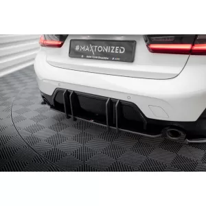 Maxton Design Aufsatz für Diffusor geeignet für BMW 3er Serie M Paket G20, G21 nach 2022, matt schwarz-image-6143446