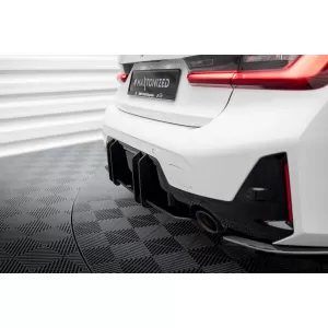 Maxton Design Aufsatz für Diffusor geeignet für BMW 3er Serie M Paket G20, G21 nach 2022, matt schwarz-image-6143448