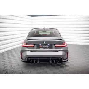 Maxton Design version 2 side extensions suitable for rear bumper of BMW M3 G80 after 2021, black lacquer