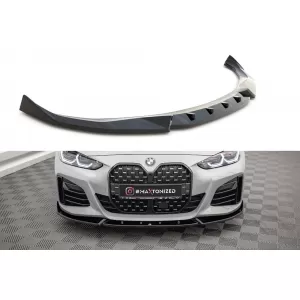 image-44-Maxton Design version 2 spoiler, BMW 4-es Gran Coupe G26 2021-től, M első lökhárítóhoz, fekete lakk