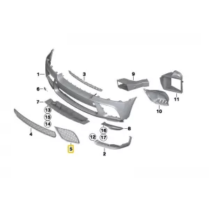 Right grille suitable for front M bumper for BMW X6 E71 2008-2014