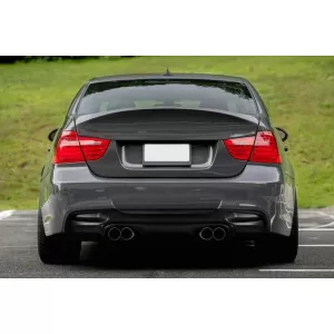 M3-Typ Diffusor geeignet für den M Technik Heckstoßfänger am BMW 3er E90 Limousine, E91 Touring 2004-2011 -oo--oo--image-6143721