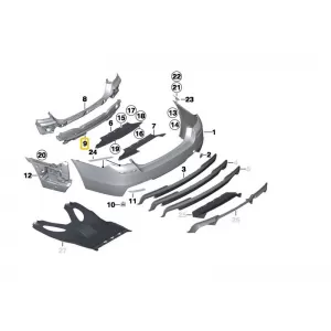Rear bumper adapter suitable for BMW 5 Series F10/F11 2009-2017