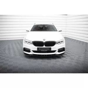 Maxton Design Version 4 Spoiler geeignet für die Front-M-Stoßstange der BMW 5er Reihe G30 Limousine, G31 Touring 2017-2020, schwarz lackiert-image-6143813