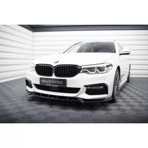 Maxton Design Version 4 Spoiler geeignet für die Front-M-Stoßstange der BMW 5er Reihe G30 Limousine, G31 Touring 2017-2020, schwarz lackiert-image-6143814