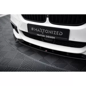 Maxton Design Version 4 Spoiler geeignet für die Front-M-Stoßstange der BMW 5er Reihe G30 Limousine, G31 Touring 2017-2020, schwarz lackiert-image-6143815