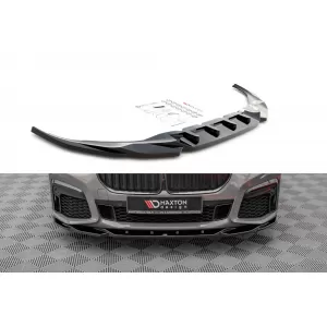 Maxton Design spoiler suitable for front M bumper on BMW 7 G11 after 2019, black lacquer