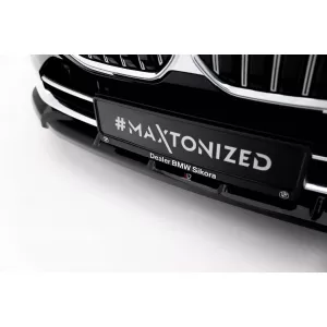 Maxton Design Version 1 Spoiler geeignet für die Frontschürze des BMW 7er G70 nach 2022, schwarz lackiert-image-6143881