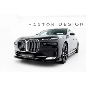 Maxton Design Version 1 Spoiler geeignet für die Frontschürze des BMW 7er G70 nach 2022, schwarz lackiert-image-6143882
