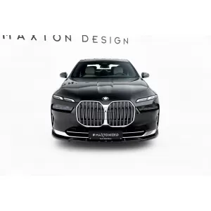 Maxton Design Version 1 Spoiler geeignet für die Frontschürze des BMW 7er G70 nach 2022, schwarz lackiert-image-6143883