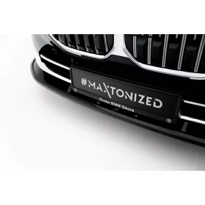 Maxton Design Version 2 Spoiler geeignet für Frontstoßstange des BMW 7er G70 nach 2022, schwarz lackiert-image-6143886