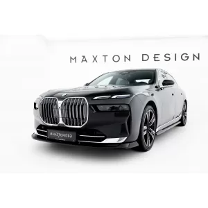 Maxton Design Version 2 Spoiler geeignet für Frontstoßstange des BMW 7er G70 nach 2022, schwarz lackiert-image-6143887