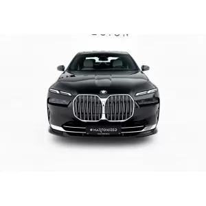Maxton Design Version 2 Spoiler geeignet für Frontstoßstange des BMW 7er G70 nach 2022, schwarz lackiert-image-6143888