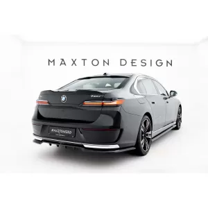 Maxton Design spoiler suitable for rear bumper of BMW 7 Series G70 after 2022, black lacquer