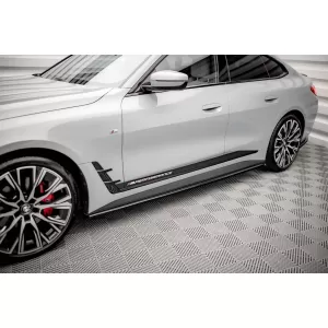 Maxton Design Version 2 Additive geeignet für BMW i4 G26 Seitenschweller mit M-Paket nach 2021, schwarz lackiert-image-6143969
