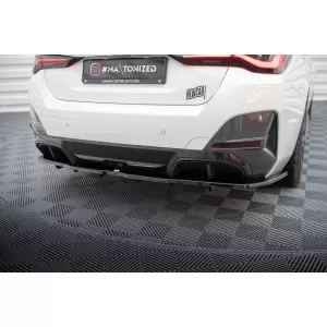 Maxton Design Version 1 Spoiler geeignet für den Heckstoßfänger des BMW i4 G26 mit M-Paket nach 2021, schwarz lackiert-image-6143974