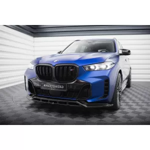 Maxton Design Version 2 Spoiler geeignet für die Front-M-Stoßstange am BMW X5 G05 Facelift nach 2023, schwarz lackiert-image-6144155