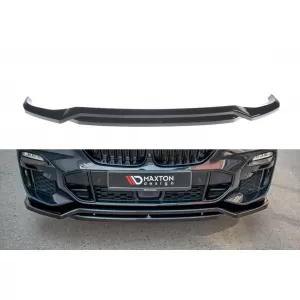 Maxton Design spoiler suitable for front M Technik bumper for BMW X5 G05 after 2018, black lacquer