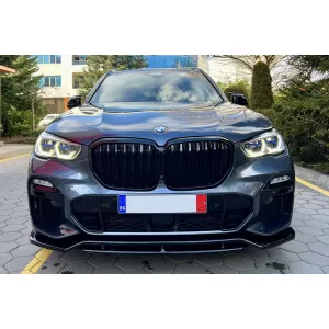 Maxton Design spoiler suitable for front M Technik bumper for BMW X5 G05 after 2018, black lacquer
